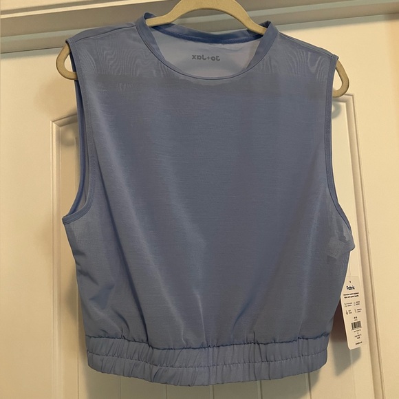 Jo+Jax Jenna Fairfax Crop Top Iris Blue Large – Dance Activewear Sleeveless NWT - Picture 2 of 10